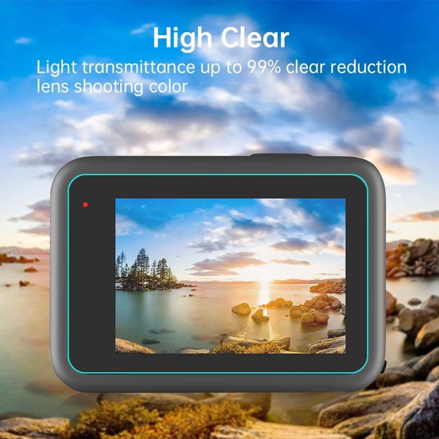 Alt view image 3 of 4 - PULUZ for GoPro HERO12 Black /11 Black /10 Black /9 Black Lens + LCD Display 9H 2.5D Tempered Glass Film