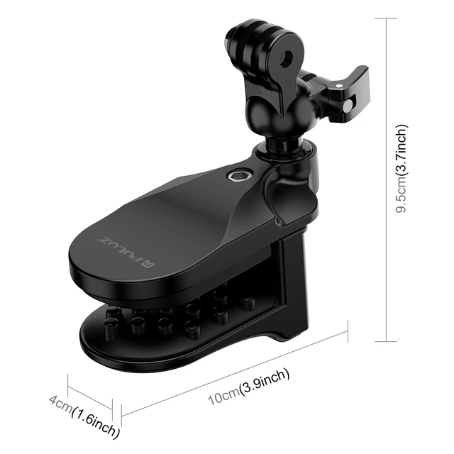 Alt view image 3 of 7 - PULUZ Motorcycle Helmet Chin Clamp Mount for GoPro and Other Action Cameras (Black)