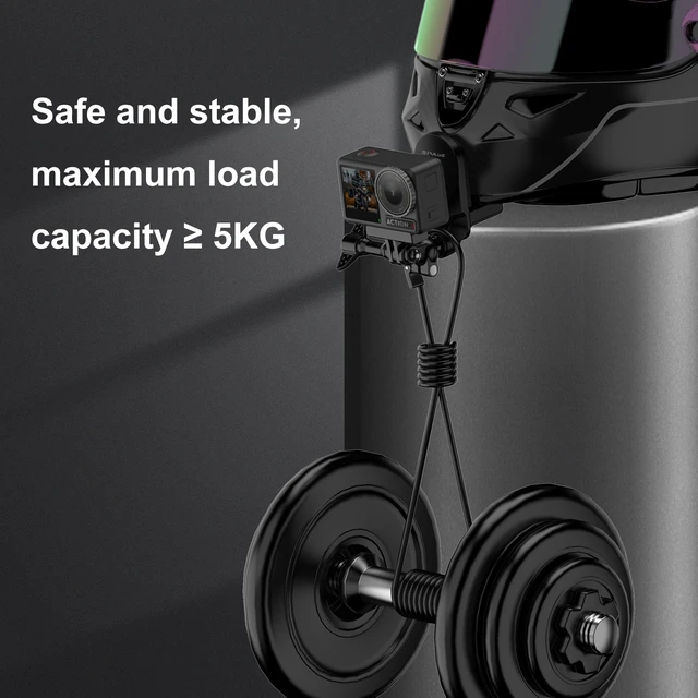 Alt view image 6 of 7 - PULUZ Motorcycle Helmet Chin Clamp Mount for GoPro and Other Action Cameras (Black)