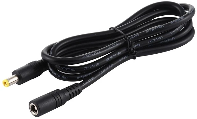 Alt view image 3 of 5 - 8A 5.5 x 2.5mm Female to Male DC Power Extension Cable, Cable Length:1.5m 1.5m (Black)