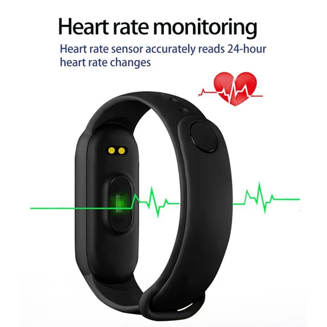 Alt view image 3 of 6 - M7 Sports Smart Bracelet, Support Heart Rate Monitoring & Blood Pressure Monitoring & Sleep Monitoring & Sedentary Reminder, Type:Linear Charging Linear Charging (Yellow)