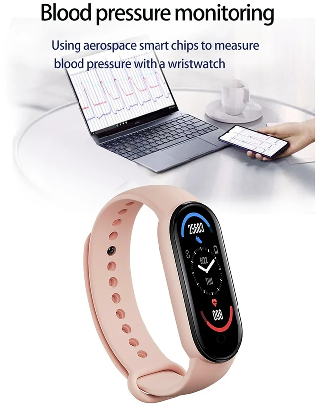 Alt view image 6 of 6 - M7 Sports Smart Bracelet, Support Heart Rate Monitoring & Blood Pressure Monitoring & Sleep Monitoring & Sedentary Reminder, Type:Linear Charging Linear Charging (Yellow)