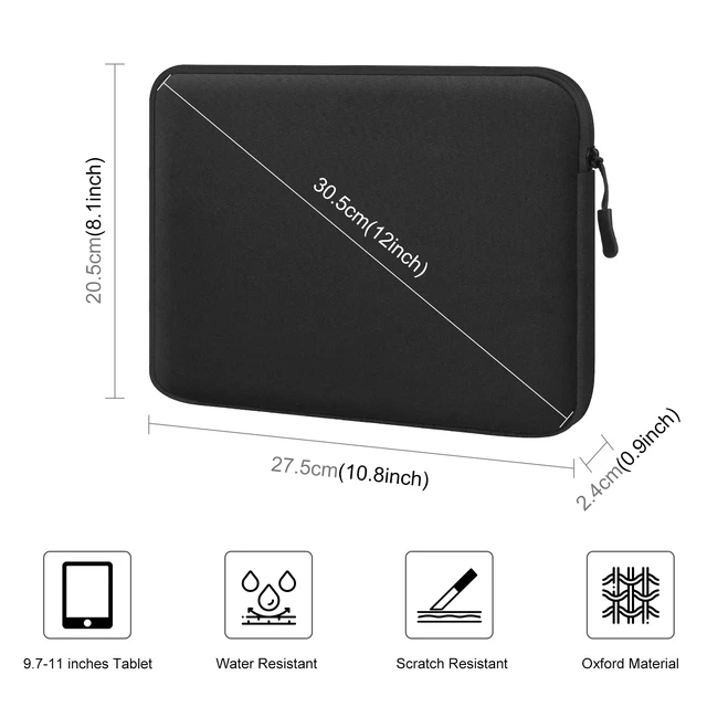 Main image of HAWEEL 11 inch Tablet Sleeve Case Zipper Briefcase Bag for 9.7-11.0 inch Tablets (Black)