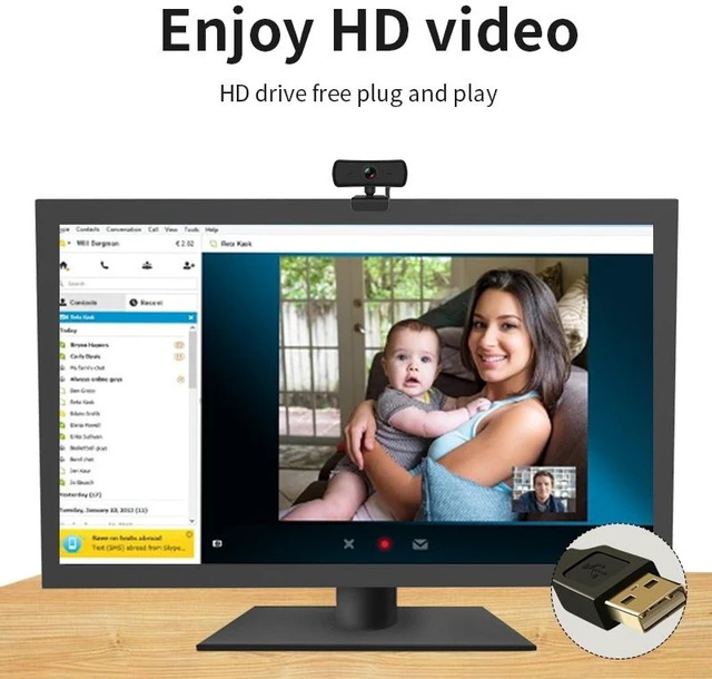 Alt view image 3 of 7 - C3 400W Pixels 2K Resolution Auto Focus HD 1080P Webcam 360 Rotation For Live Broadcast Video Conference Work WebCamera With Mic USB Driver-free C3