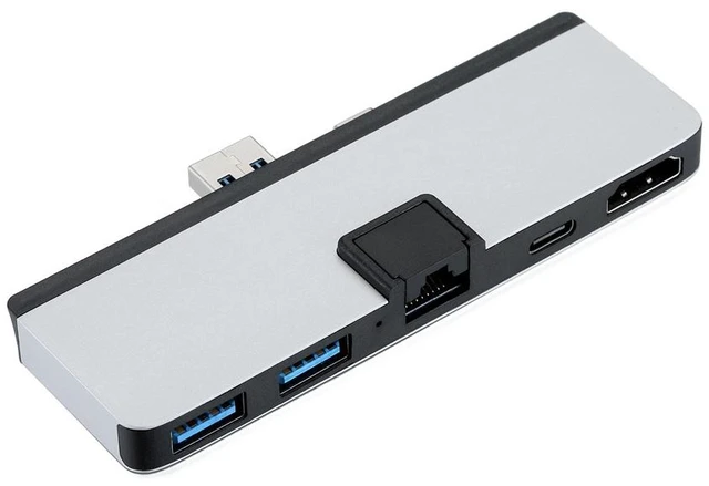 Alt view image 2 of 4 - T0409 Multifunctional USB 3.0 HUB Docking Station Network Cable Interface Converter For Microsoft Surface Pro 7(with Network Port)