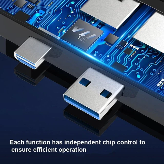 Alt view image 4 of 4 - T0409 Multifunctional USB 3.0 HUB Docking Station Network Cable Interface Converter For Microsoft Surface Pro 7(with Network Port)