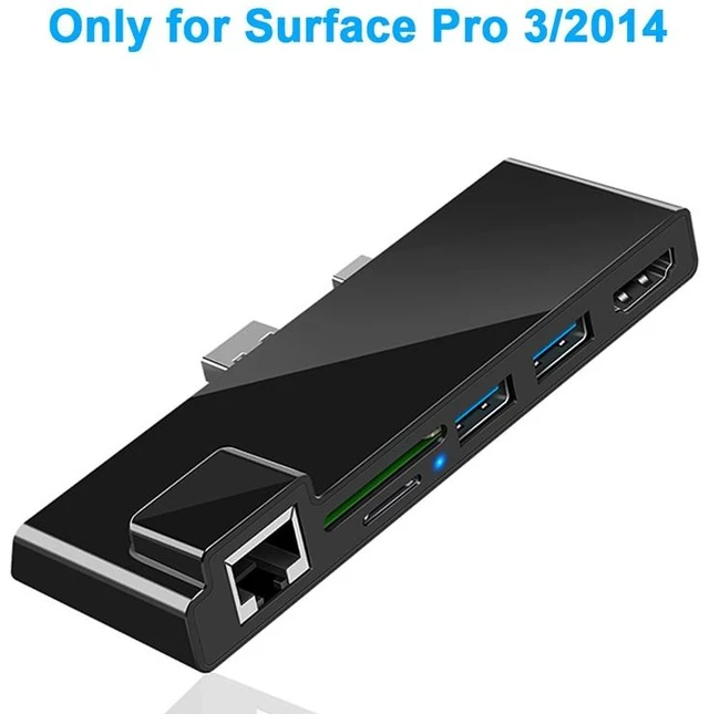 Main image of ROCKETEK SK-SH3L RJ45 + 2 x USB 3.0 + HDMI + SD / TF Memory Card Reader HUB 4K HDMI Adapter(Black)
