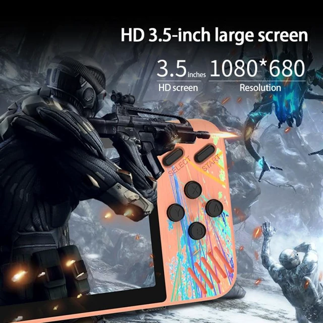 Alt view image 2 of 6 - G3 Macaron 3.5 inch Screen Handheld Game Console Built-in 800 Games Single Player / Green (Green)