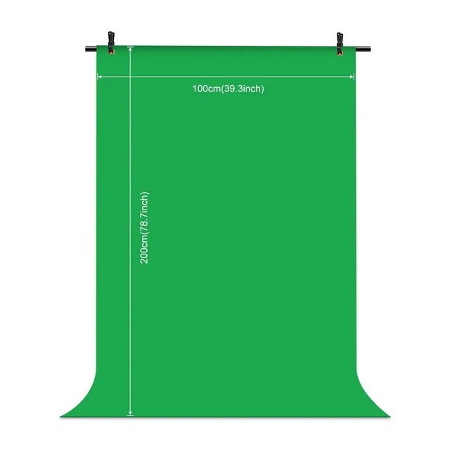 Main image of PULUZ 1x2m T-Shape Photo Studio Background Support Stand Backdrop Crossbar Bracket Kit with Clips(Green) (Green)