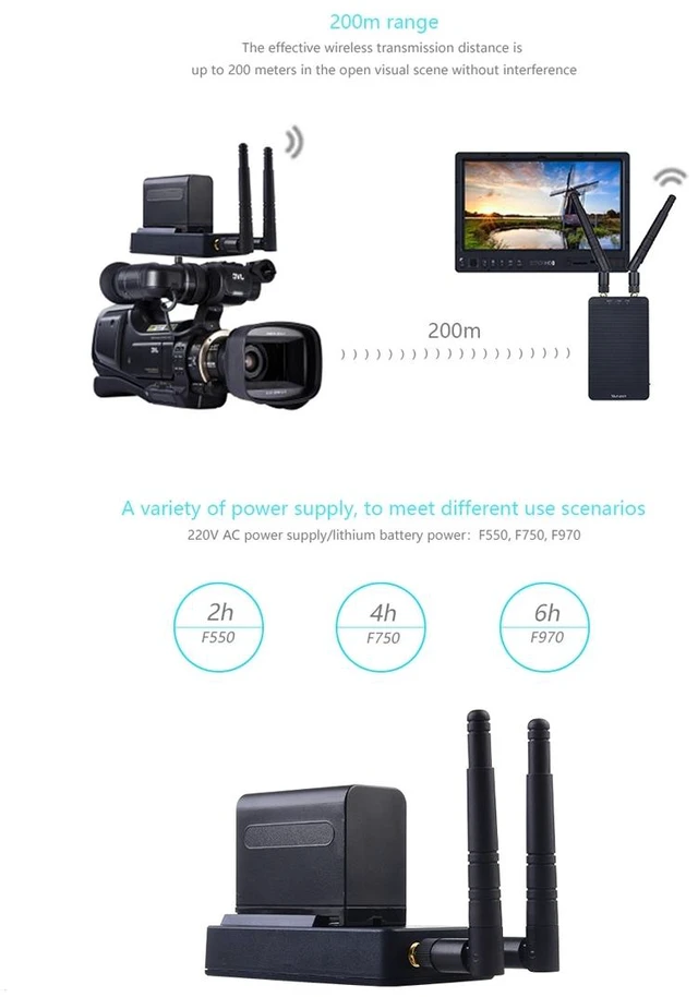 Alt view image 7 of 14 - Measy T1 4K HDMI 2.0 Wireless Audio Video Transmitter Receiver Extender Transmission System, Transmission Distance: 200m, EU Plug(Black) EU Plug (Black)