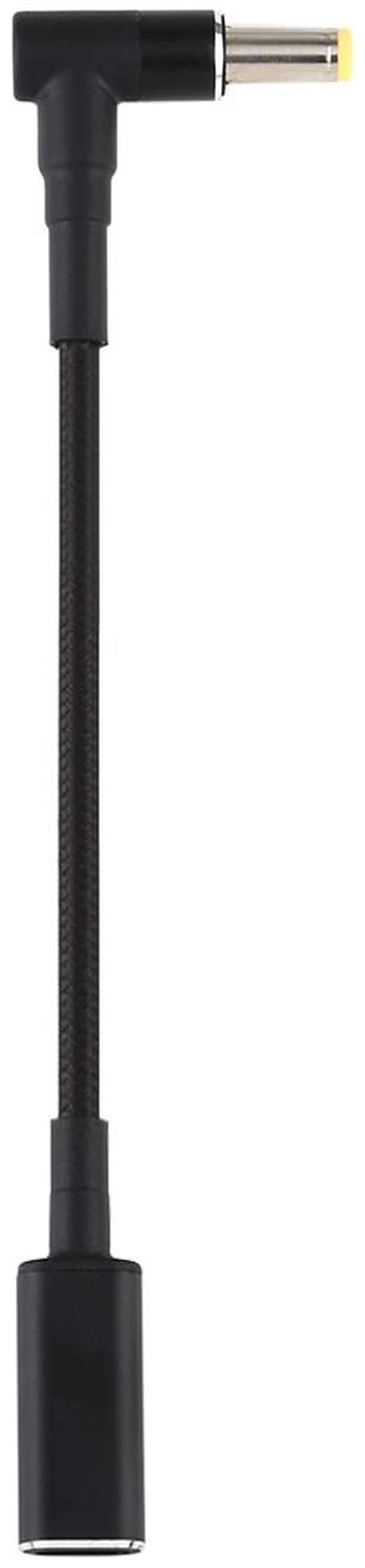Alt view image 3 of 3 - PD 100W 18.5-20V 5.5 x 2.5mm Elbow to USB-C / Type-C Adapter Nylon Braid Cable