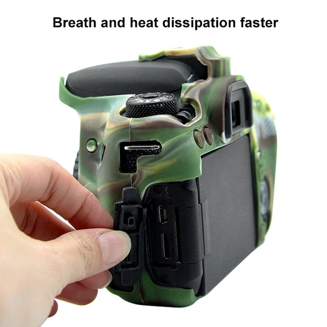 Alt view image 5 of 6 - PULUZ Soft Silicone Protective Case for Canon EOS 77D(Camouflage)