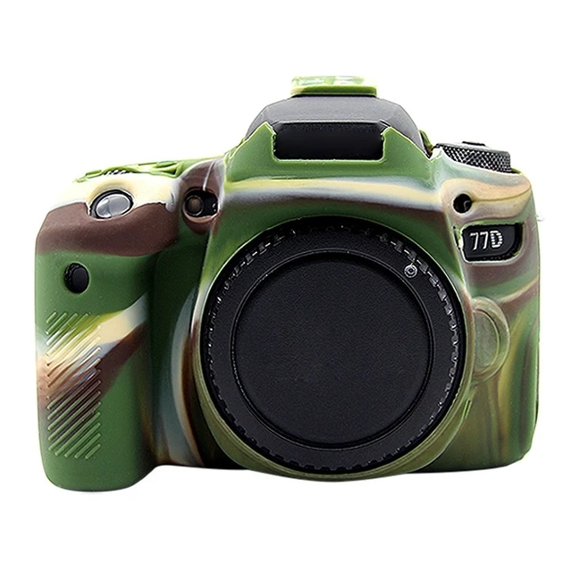 Alt view image 2 of 6 - PULUZ Soft Silicone Protective Case for Canon EOS 77D(Camouflage)