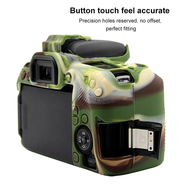 Alt view image 6 of 6 - PULUZ Soft Silicone Protective Case for Canon EOS 77D(Camouflage)
