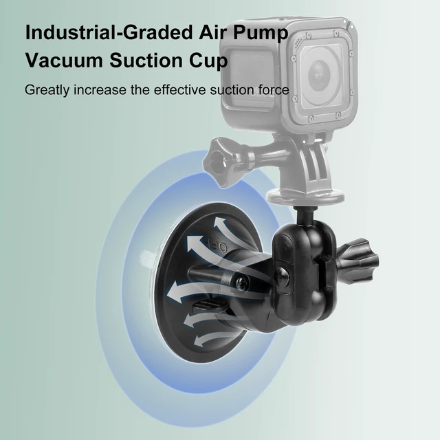 Alt view image 4 of 7 - PULUZ 1/4 inch Magic Arm Suction Cup Mount (Black)