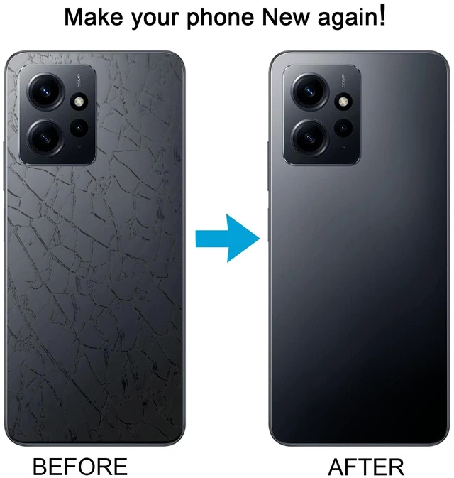 Main image of For Redmi 12 4G OEM Glass Material Battery Back Cover (Black)