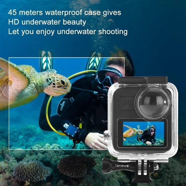 Alt view image 5 of 14 - PULUZ 45m Underwater Waterproof Housing Diving Case for GoPro MAX, with Buckle Basic Mount & Screw