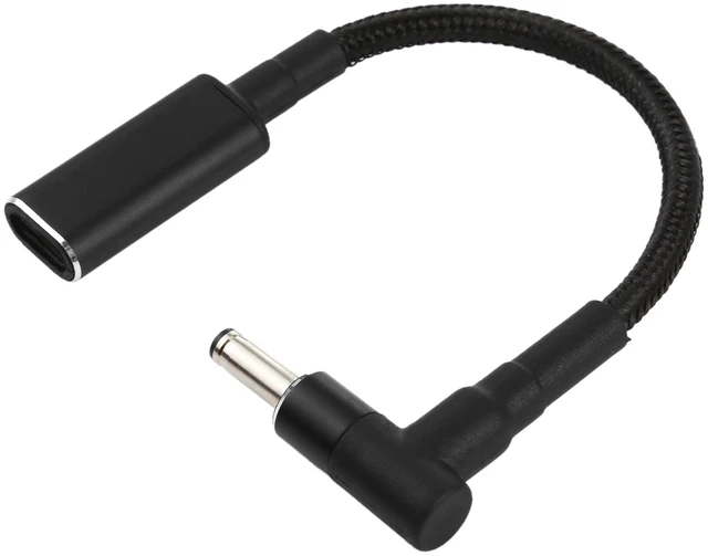 Main image of PD 100W 18.5-20V 4.0 x 1.35mm Elbow to USB-C / Type-C Adapter Nylon Braid Cable