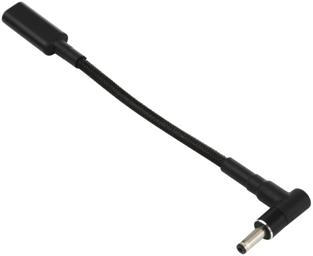 Alt view image 2 of 3 - PD 100W 18.5-20V 4.0 x 1.35mm Elbow to USB-C / Type-C Adapter Nylon Braid Cable