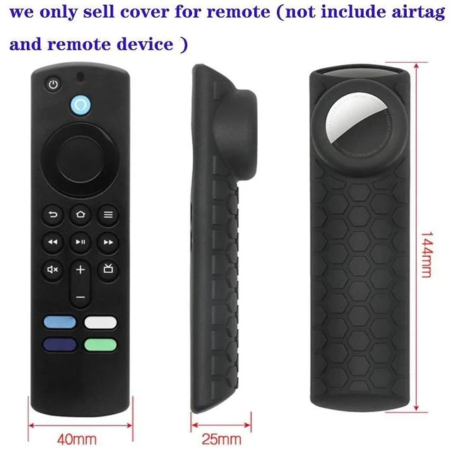 Main image of 2pcs Remote Control Case For Amazon Fire TV Stick 2021 ALEXA 3rd Gen With Airtag Holder (Luminous Pink)