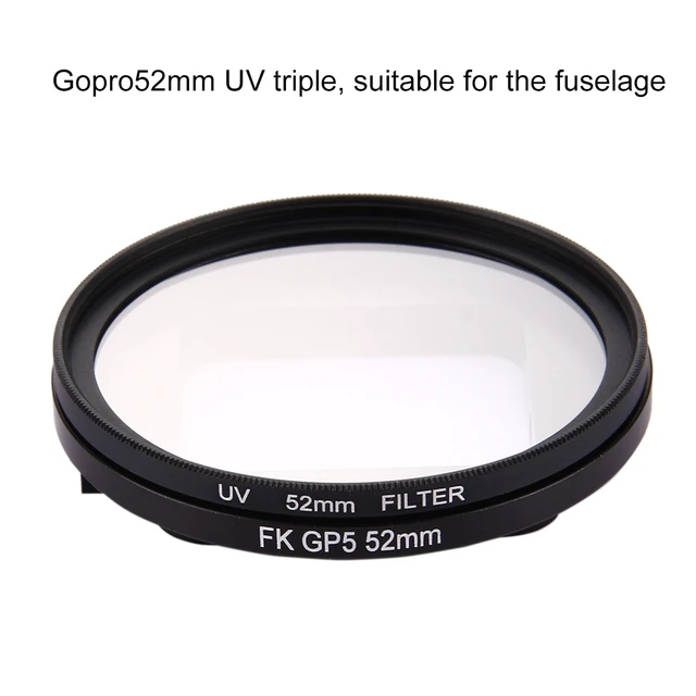 Alt view image 4 of 7 - 52mm 3 in 1 Round Circle UV Lens Filter with Cap for GoPro HERO7 Black/6 /5