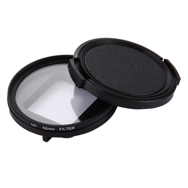 Alt view image 5 of 7 - 52mm 3 in 1 Round Circle UV Lens Filter with Cap for GoPro HERO7 Black/6 /5