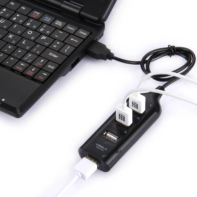 Alt view image 3 of 4 - 4 Ports USB 2.0 HUB, Cable Length: 30cm(Black)