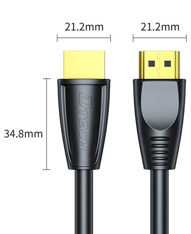 Main image of DTECH HDMI 2.0 HD Connection Cable 4K 60Hz Computer TV Connection Cable, Length: 0.75m 0.75m