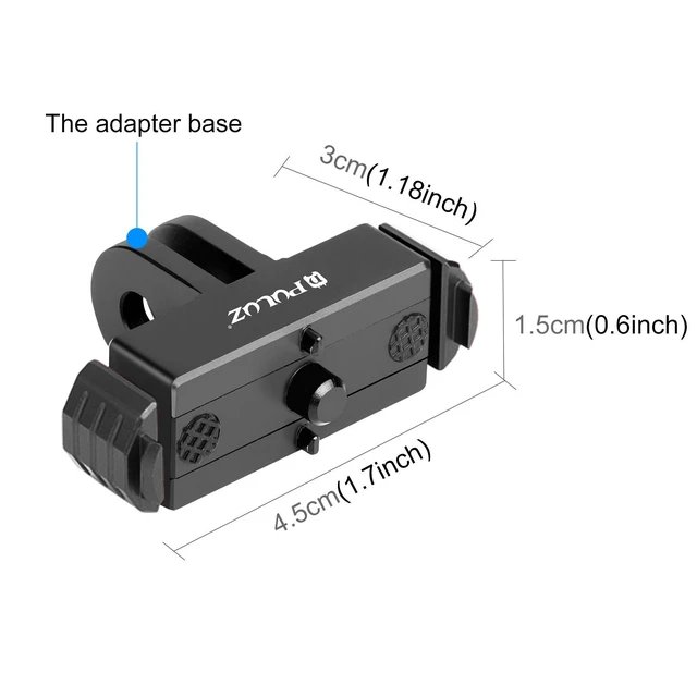 Alt view image 2 of 6 - For GoPro HERO13 Black PULUZ Magnetic Quick Release Base Mount (Black)