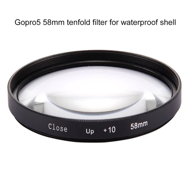 Alt view image 3 of 7 - 58mm 2 in 1 10X Close-Up Lens Filter for GoPro HERO7 Black/6 /5