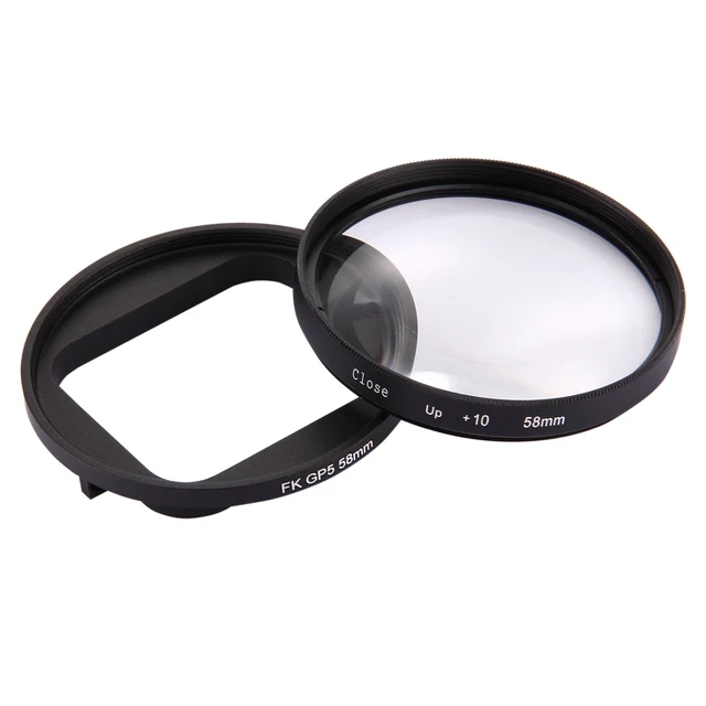Alt view image 4 of 7 - 58mm 2 in 1 10X Close-Up Lens Filter for GoPro HERO7 Black/6 /5