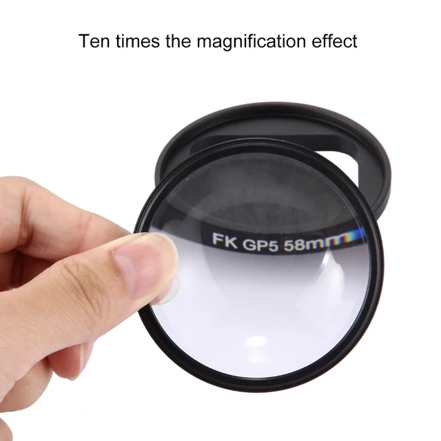 Alt view image 5 of 7 - 58mm 2 in 1 10X Close-Up Lens Filter for GoPro HERO7 Black/6 /5