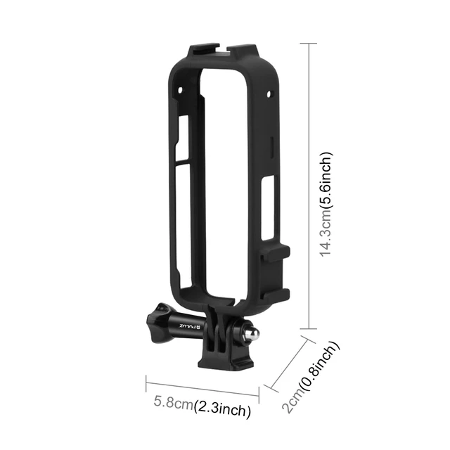 Main image of For Insta360 X3 PULUZ Cold Shoe PC Plastic Protective Frame with Adapter Mount & Screw(Black) (Black)