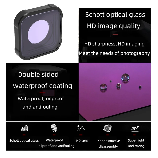 Alt view image 3 of 4 - JSR KB Series CPL Lens Filter for GoPro HERO13 Black /12 Black /11 Black /10 Black /9 Black