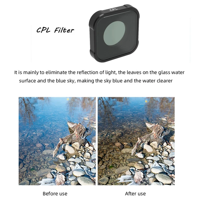 Alt view image 4 of 4 - JSR KB Series CPL Lens Filter for GoPro HERO13 Black /12 Black /11 Black /10 Black /9 Black
