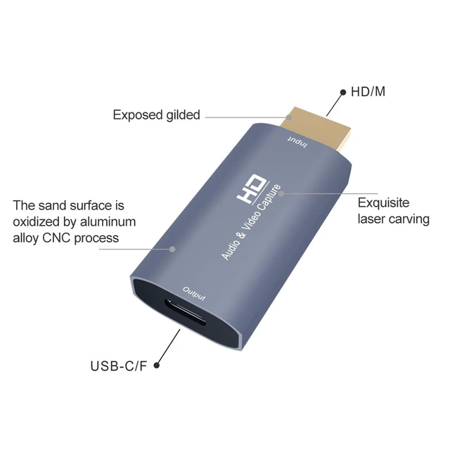 Alt view image 2 of 3 - Z50 USB-C / Type-C Female to HDMI Male Video Capture Card