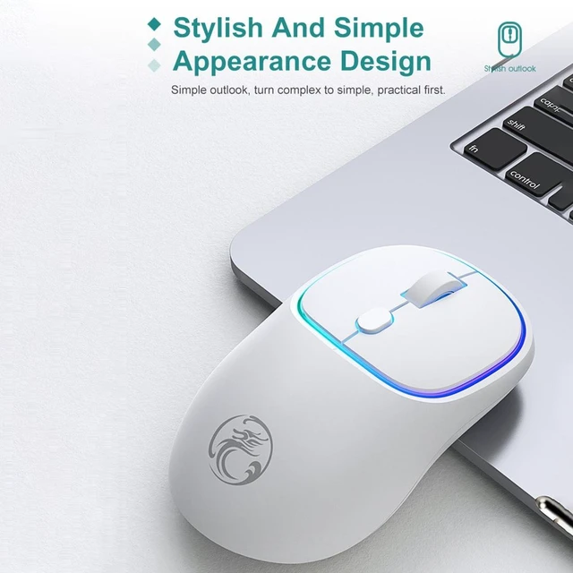 Alt view image 3 of 6 - iMICE W-618 Rechargeable 4 Buttons 1600 DPI 2.4GHz Bluetooth Silent Wireless Mouse for Computer PC Laptop (Black)