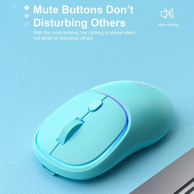 Alt view image 4 of 6 - iMICE W-618 Rechargeable 4 Buttons 1600 DPI 2.4GHz Bluetooth Silent Wireless Mouse for Computer PC Laptop (Black)