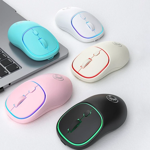 Main image of iMICE W-618 Rechargeable 4 Buttons 1600 DPI 2.4GHz Bluetooth Silent Wireless Mouse for Computer PC Laptop (Black)