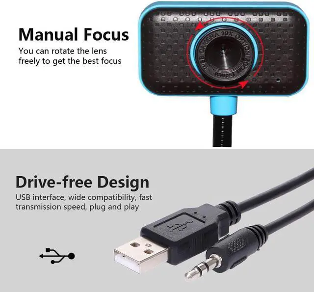 Alt view image 8 of 11 - 4.0 Mega Pixels USB 2.0 Driverless Desktop Laptop Camera / Webcam with Mic