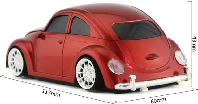 Alt view image 2 of 7 - CM0010B 1200 DPI 3-keys Car Shape Wireless Mouse (Red)