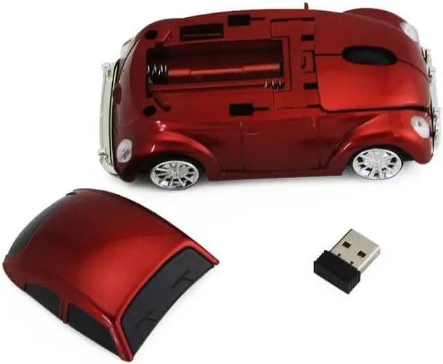 Alt view image 5 of 7 - CM0010B 1200 DPI 3-keys Car Shape Wireless Mouse (Red)
