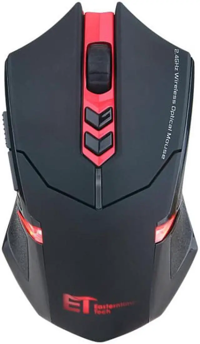 Main image of ET X-08 7-keys 2400DPI 2.4G Wireless Mute Gaming Mouse with USB Receiver & Colorful Backlight (Red)