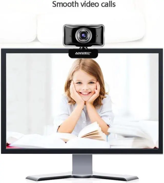 Alt view image 5 of 7 - Aoni C11 720P 150-degree Wide-angle Manual Focus HD Computer Camera with Microphone