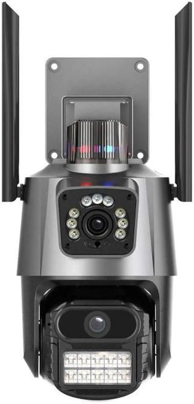 Alt view image 2 of 7 - QX81 Humanoid Recognition AI Alarm WIFI Spherical Dual 2MP IP Camera, Plug:US Plug