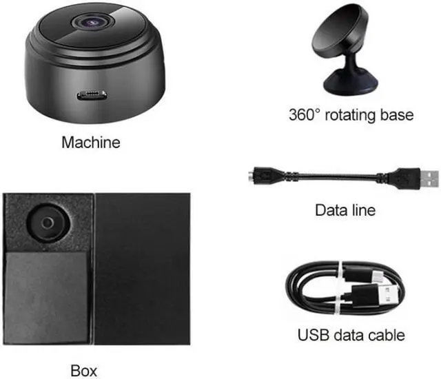 Alt view image 2 of 7 - A9 1080P WiFi Wireless Network Camera Wide-angle Recorder