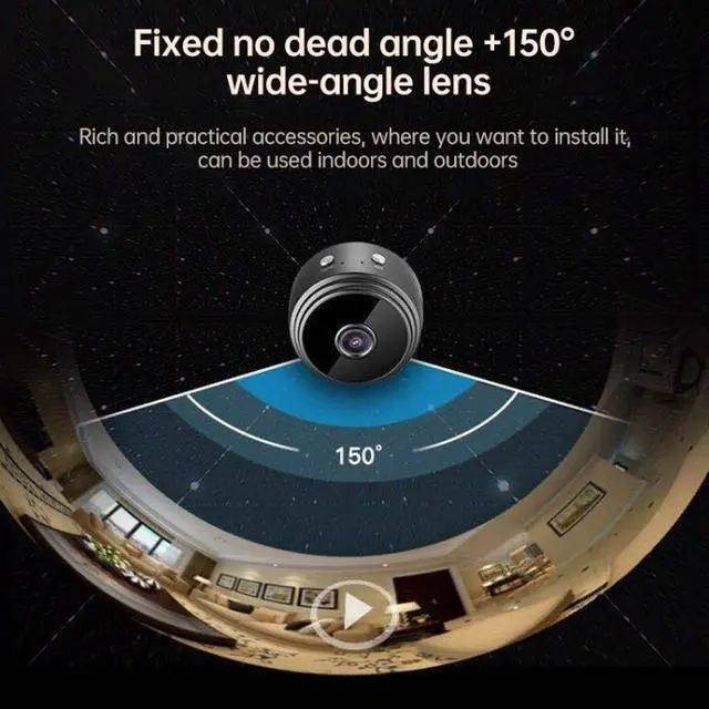 Alt view image 4 of 7 - A9 1080P WiFi Wireless Network Camera Wide-angle Recorder