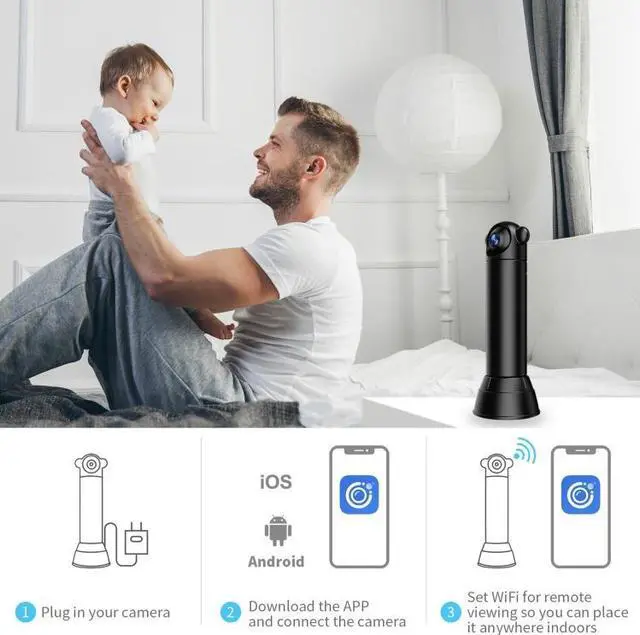 Alt view image 3 of 7 - V10 HD Infrared Home Night Vision Mini Camera Remote Control Family Security Camera