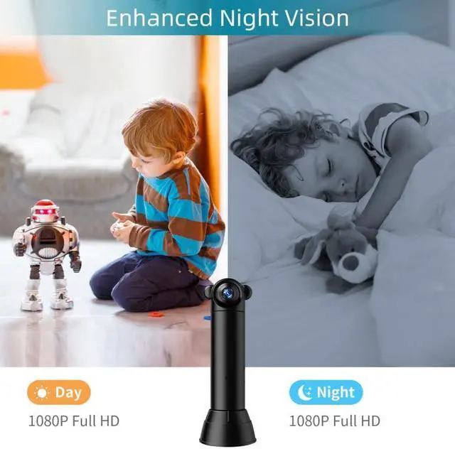 Alt view image 4 of 7 - V10 HD Infrared Home Night Vision Mini Camera Remote Control Family Security Camera