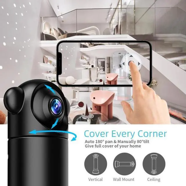Alt view image 5 of 7 - V10 HD Infrared Home Night Vision Mini Camera Remote Control Family Security Camera